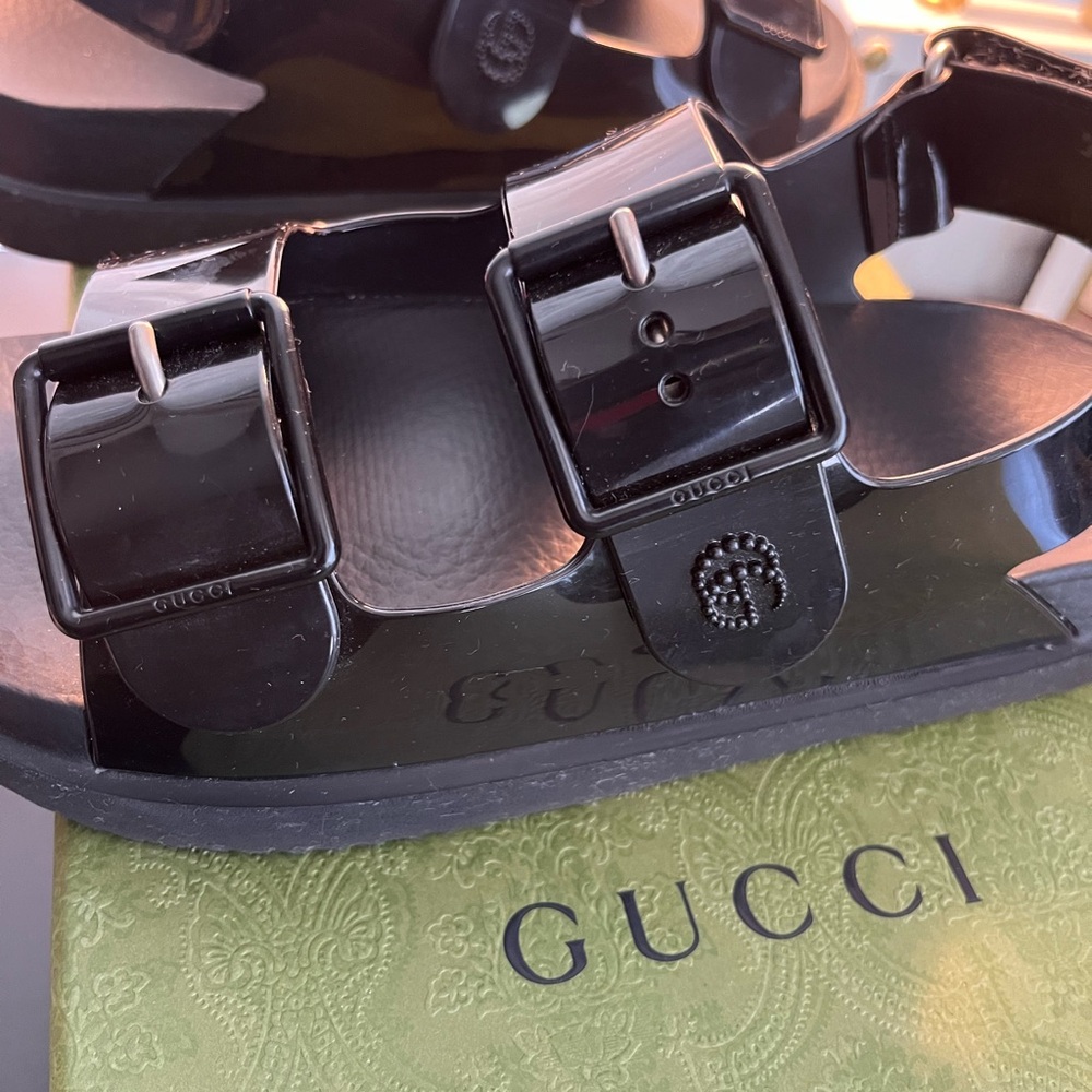 Gucci sandals.